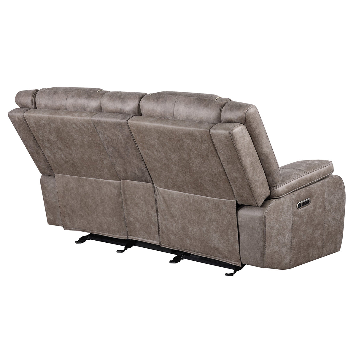 SHELTON MANUAL TAUPE LOVESEAT