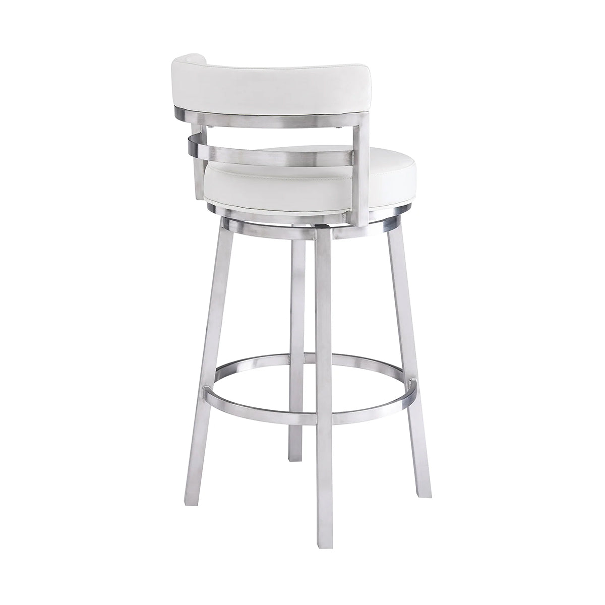 MADRID STEEL AND WHITE 30" BARSTOOL