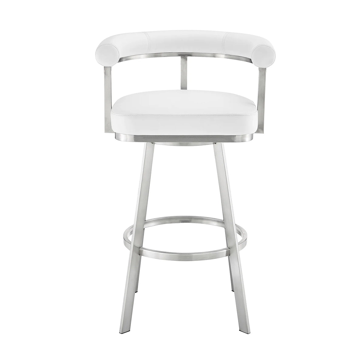 MAGNOLIA STEEL AND WHITE 30" BAR STOOL