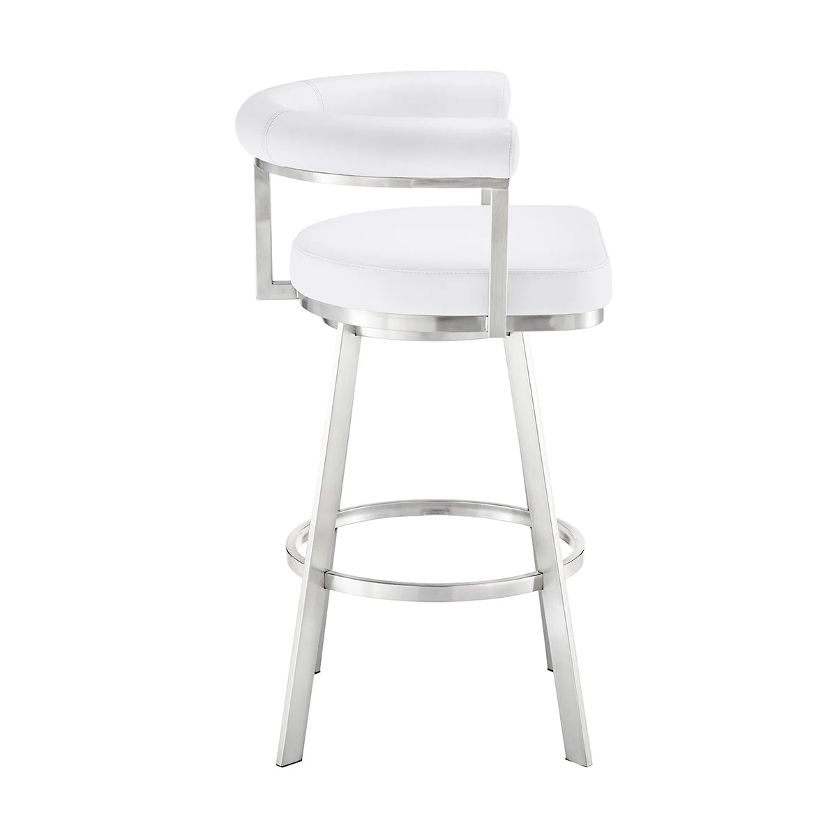 MAGNOLIA STEEL AND WHITE 30" BAR STOOL
