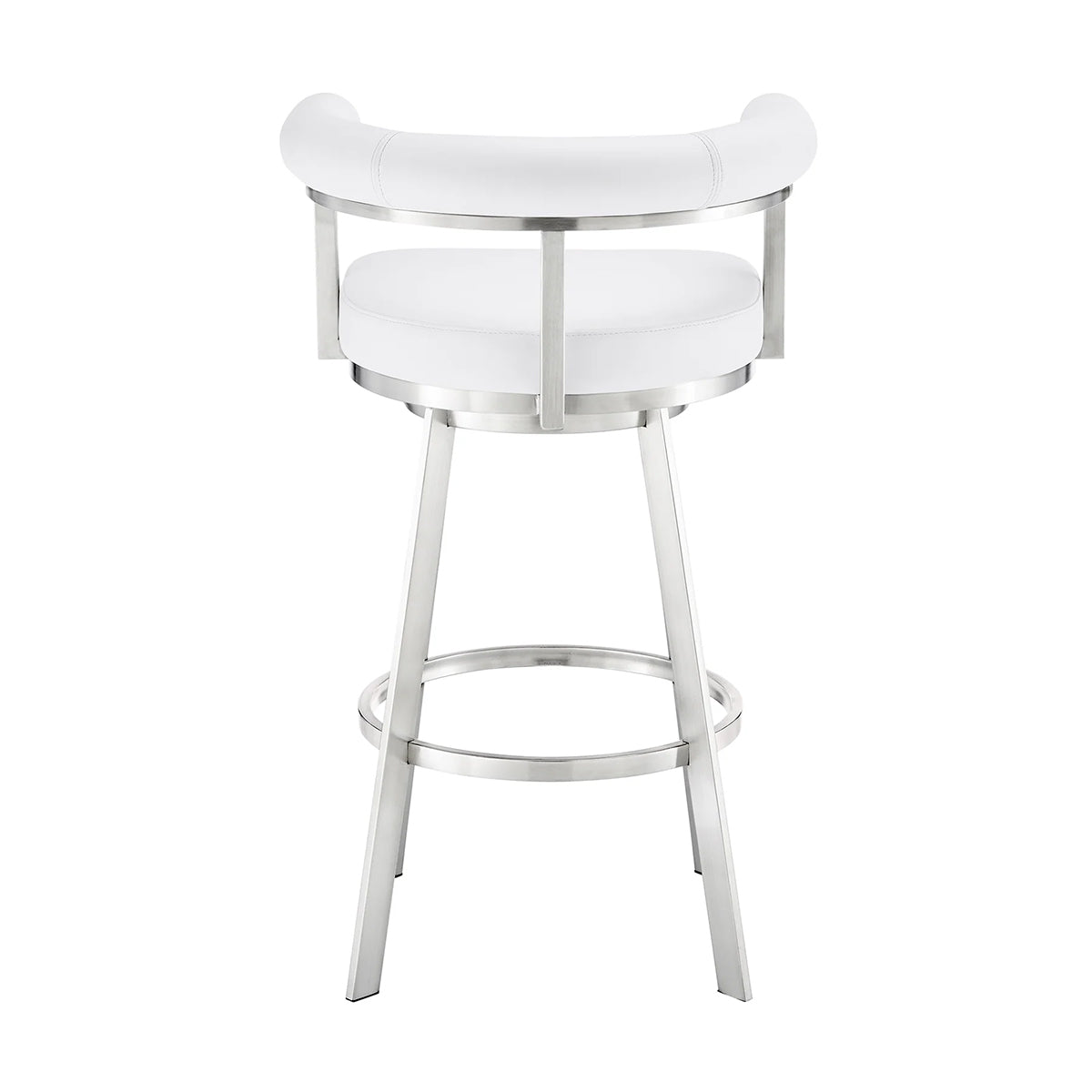 MAGNOLIA STEEL AND WHITE 30" BAR STOOL