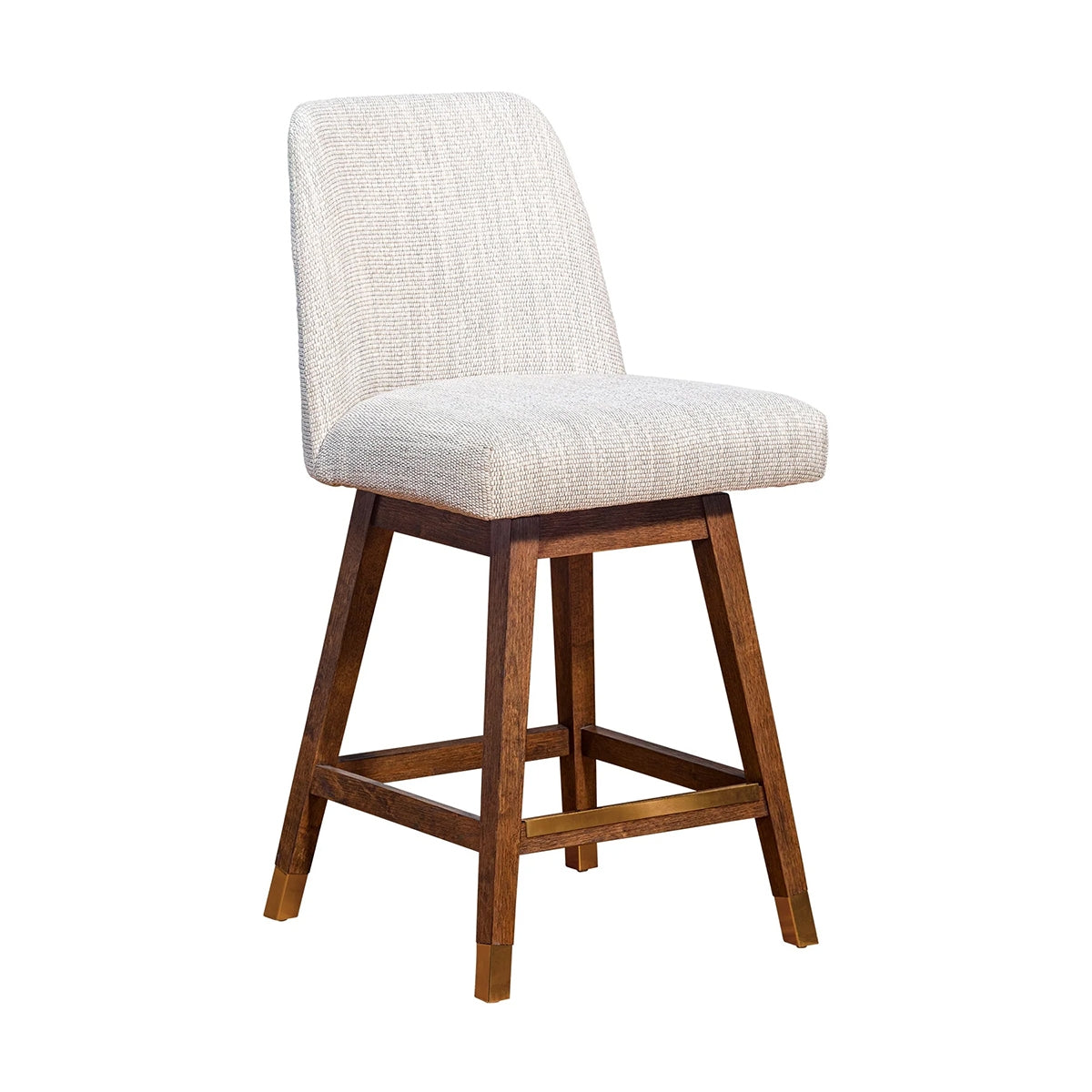 AMELIA BROWN OAK AND BEIGE 30" BARSTOOL
