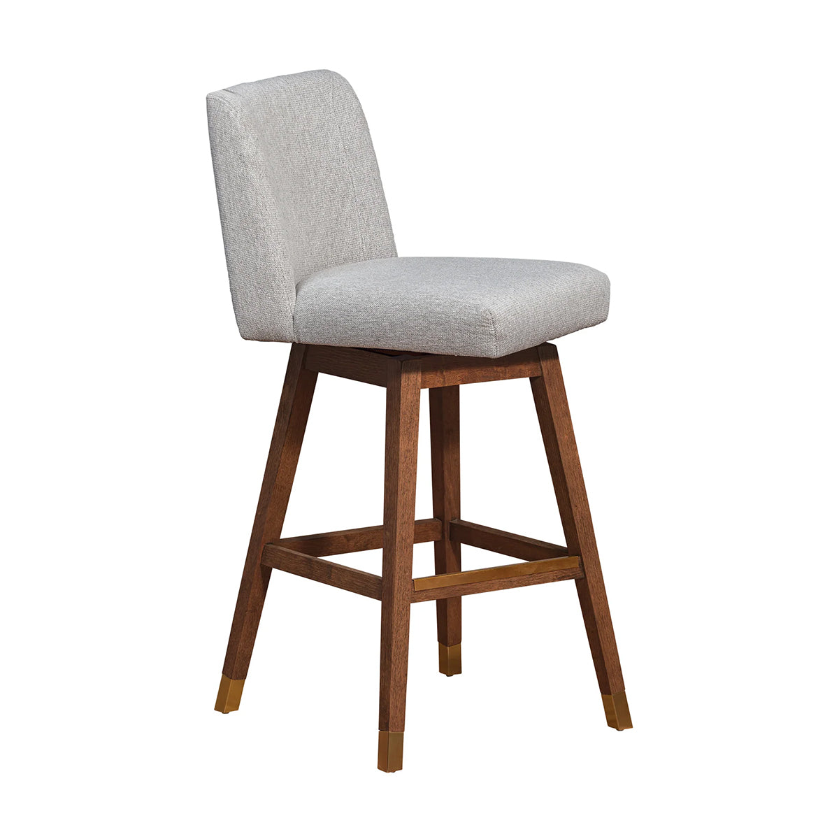 ISABELLA BROWN OAK AND TAUPE 26" COUNTER STOOL