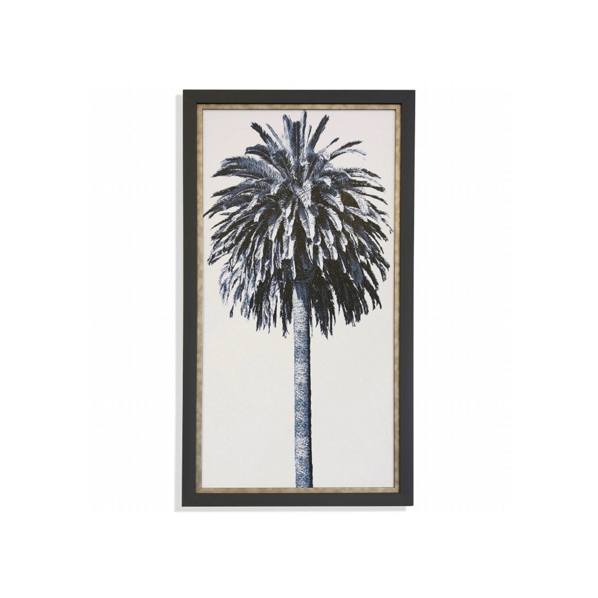 PALM TREE BLUE II TEXT ART