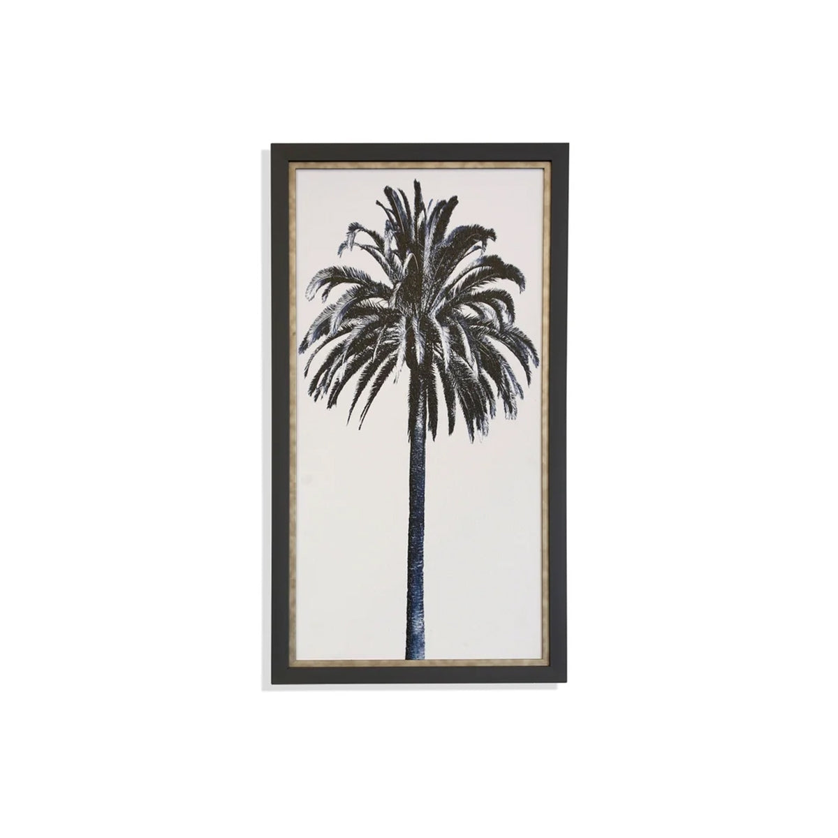 PALM TREE BLUE III TEXT ART