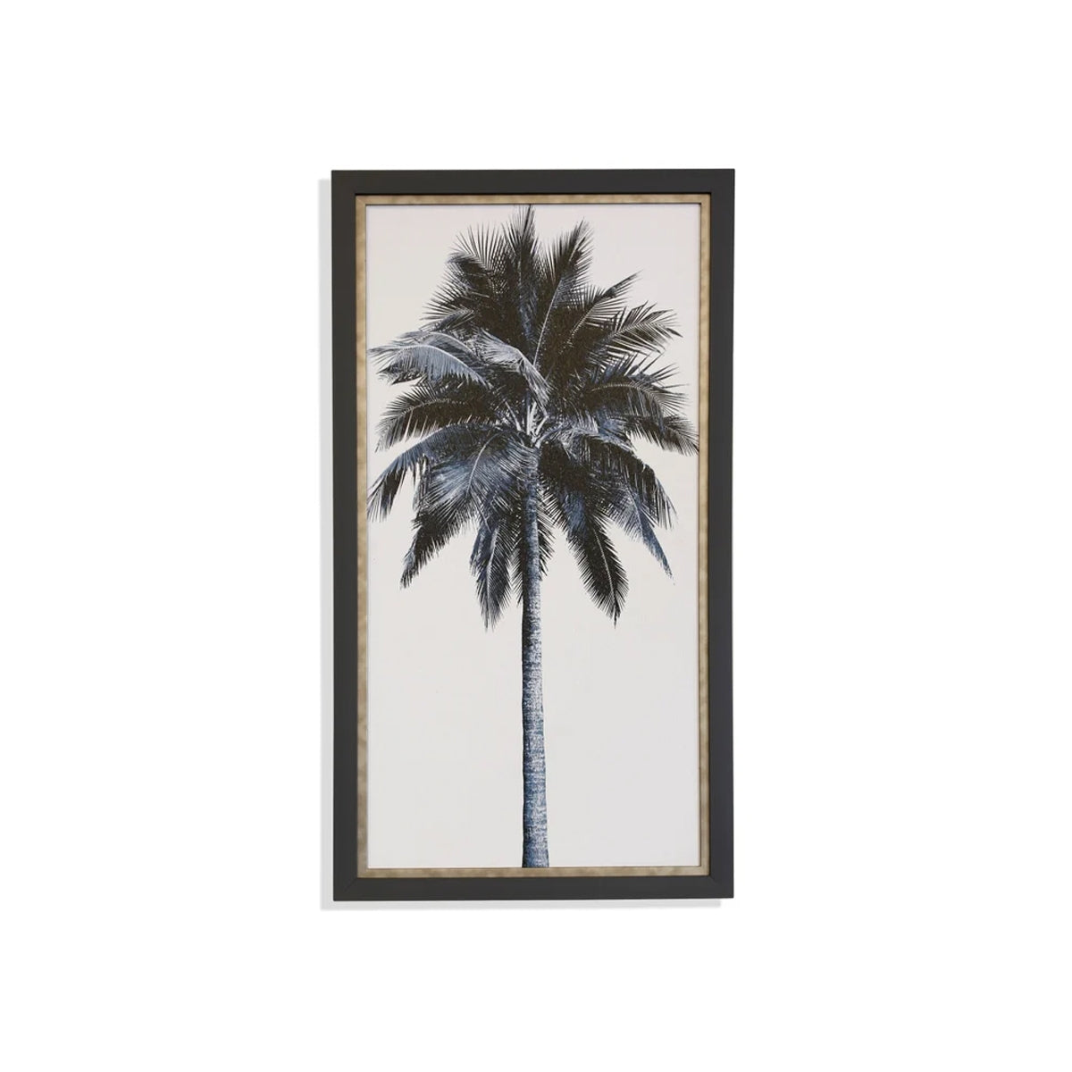 PALM TREE BLUE I TEXT ART