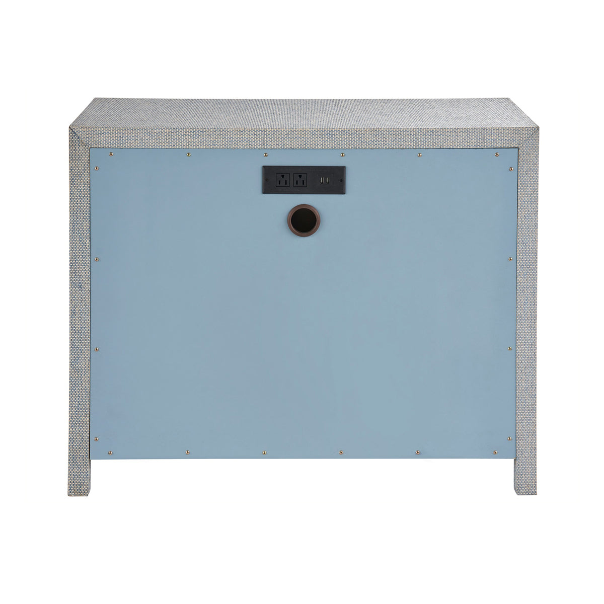 BIMINI BLUE RAFFIA CHEST