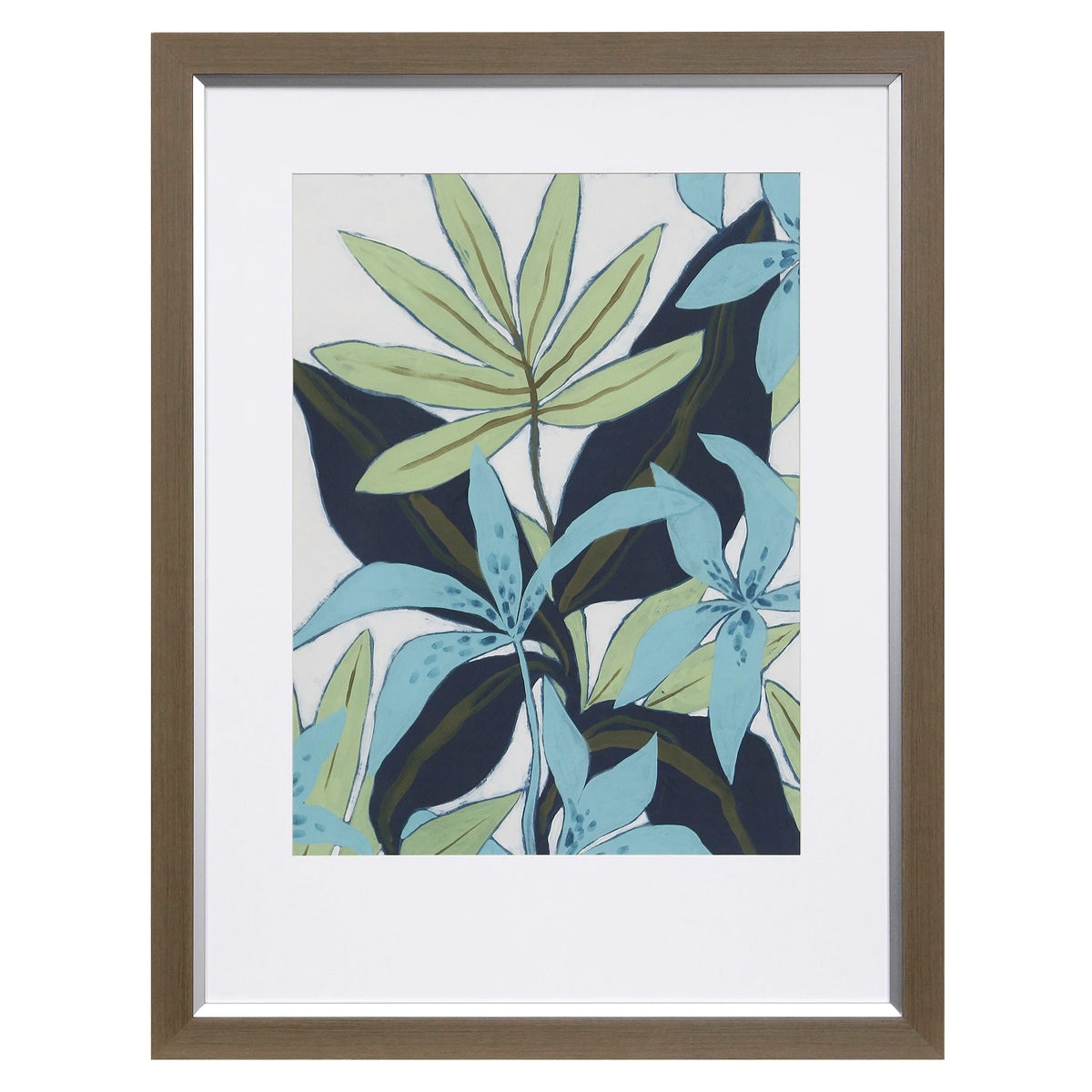 MOODY BLUES TROPICAL LEAF PRINT II