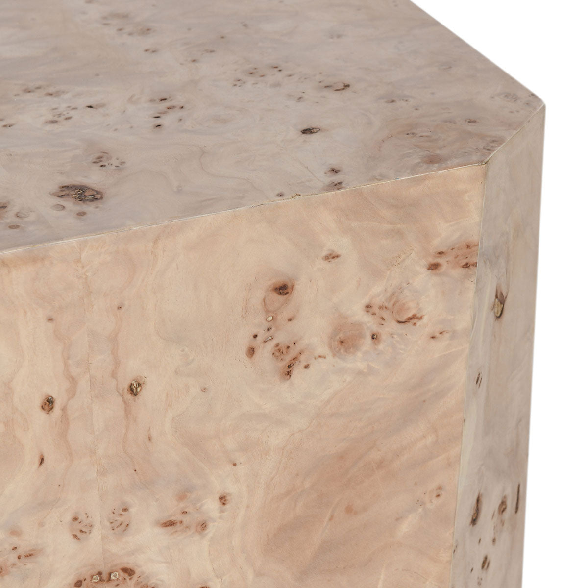 AVENA BURL WOOD END TABLE