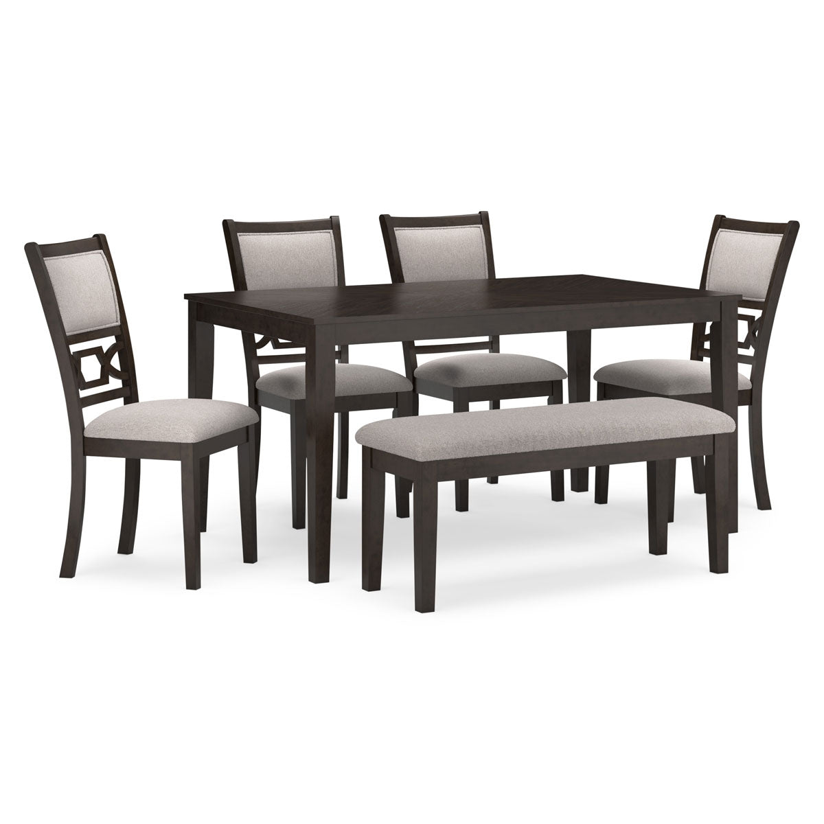 LUDWIG BROWN 6PC RECT DIN W/BENCH