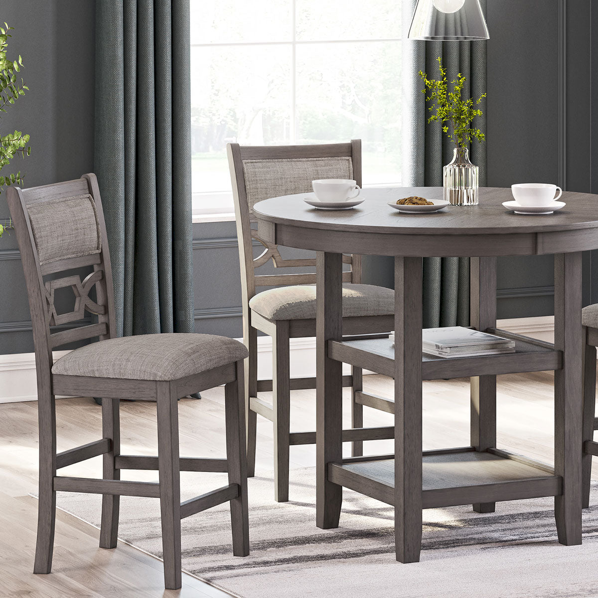 LUDWIG GRAY 5PC COUNTER DIN SET