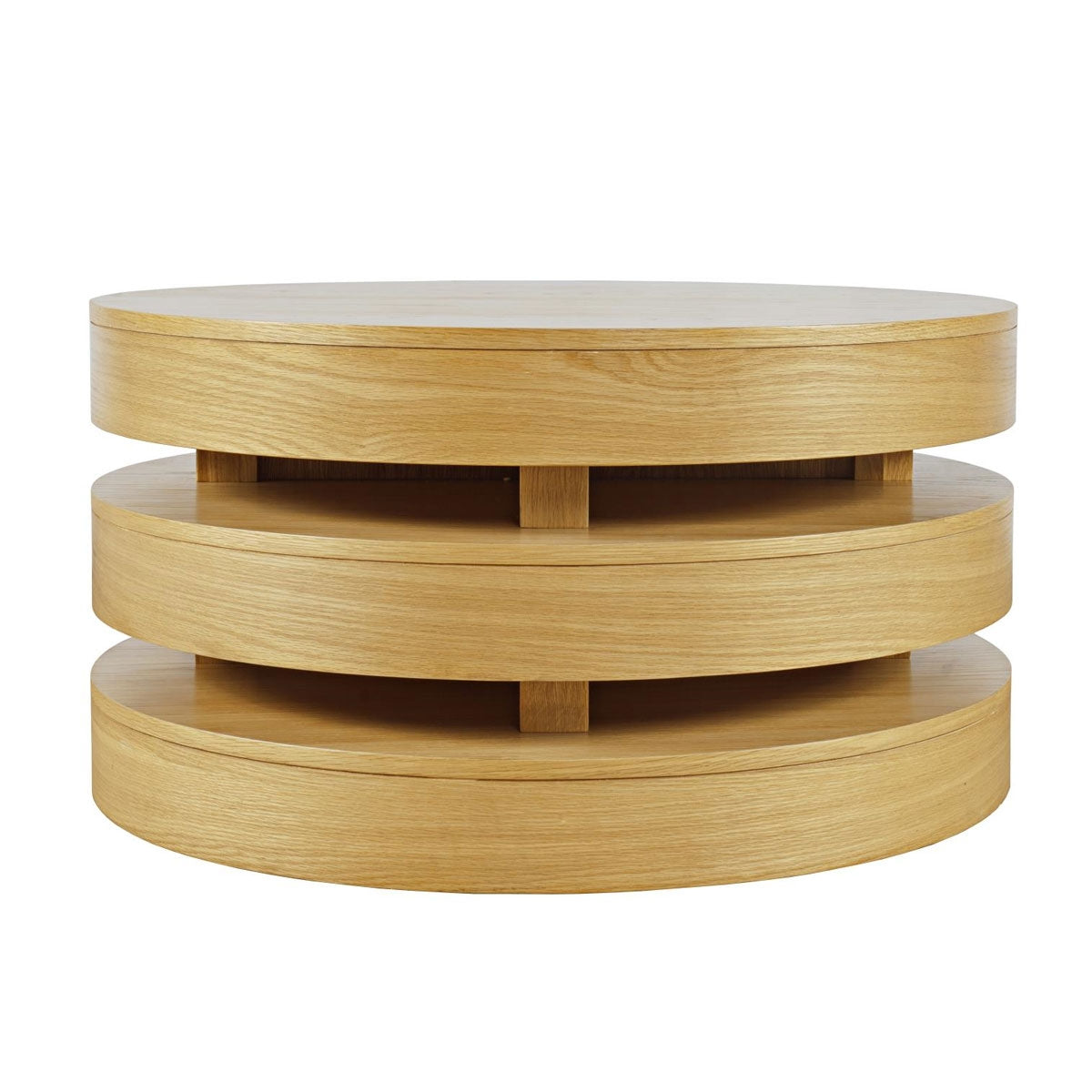 BRIX OAK RND COCKTAIL W/CASTER