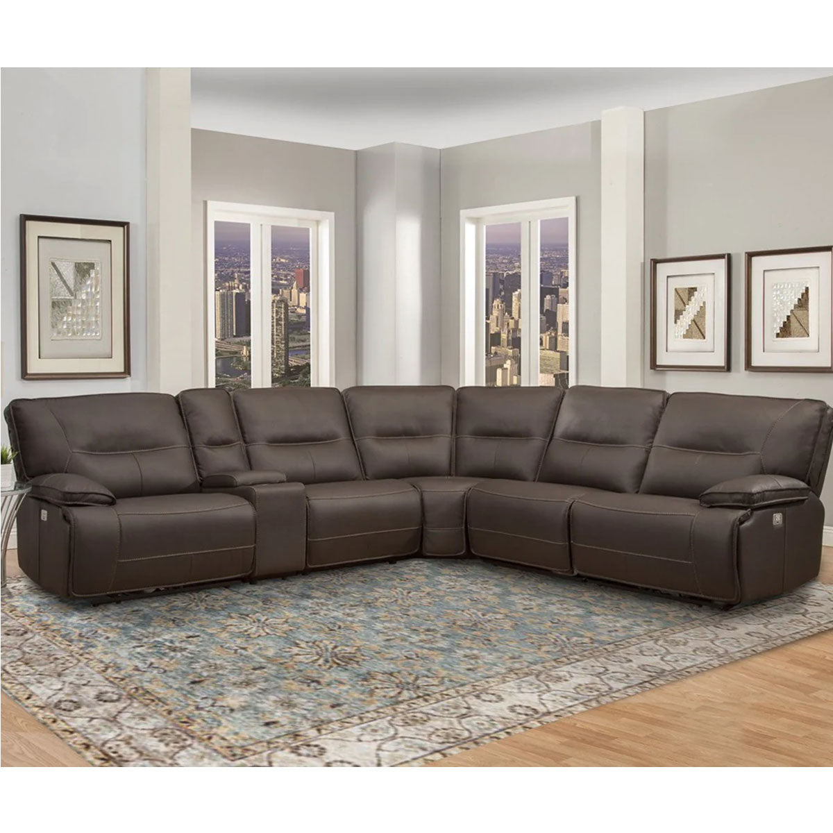 SPARTACUS CHOC 6PC SECTIONAL