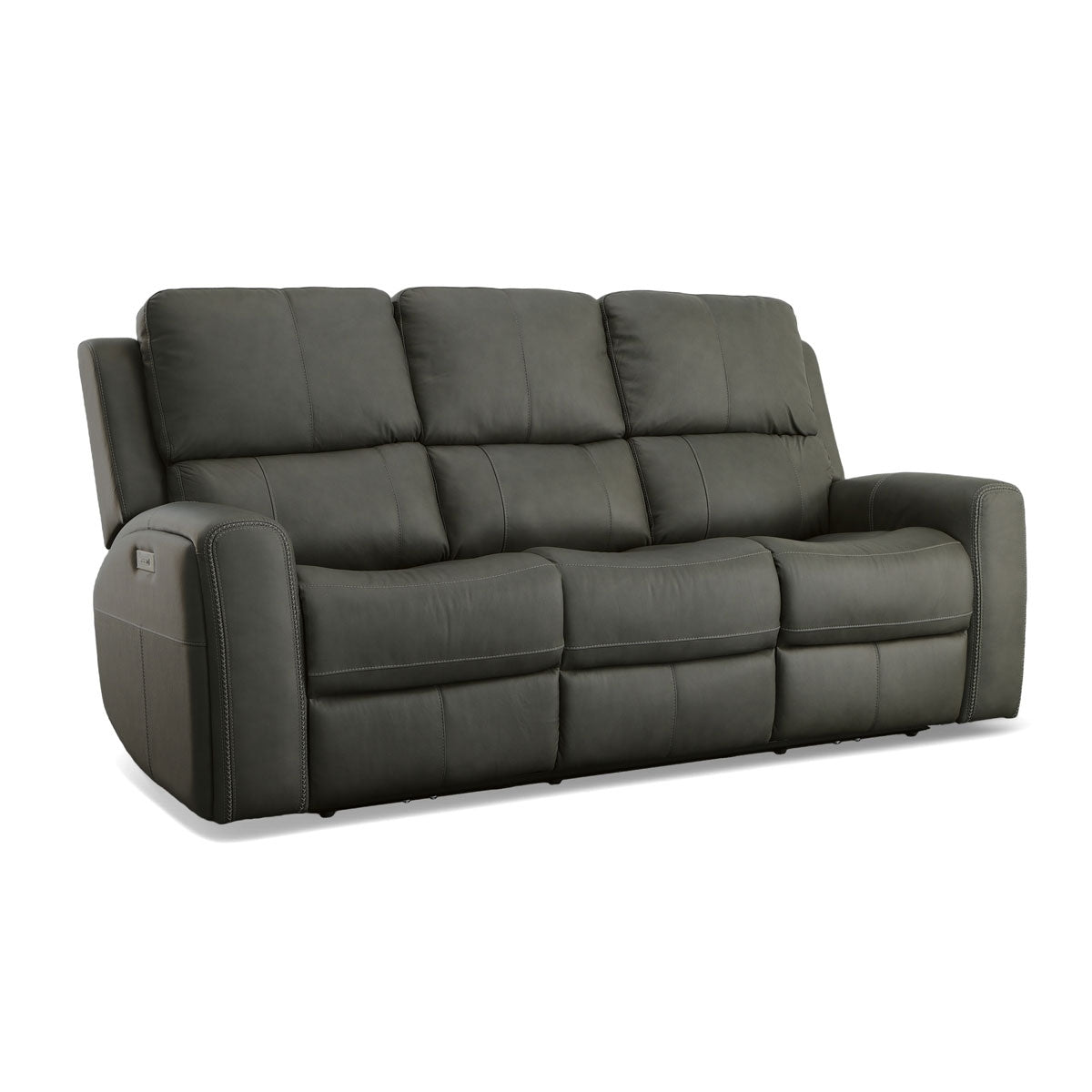 Linden Gray Sofa With Power Headrest & Lumbar