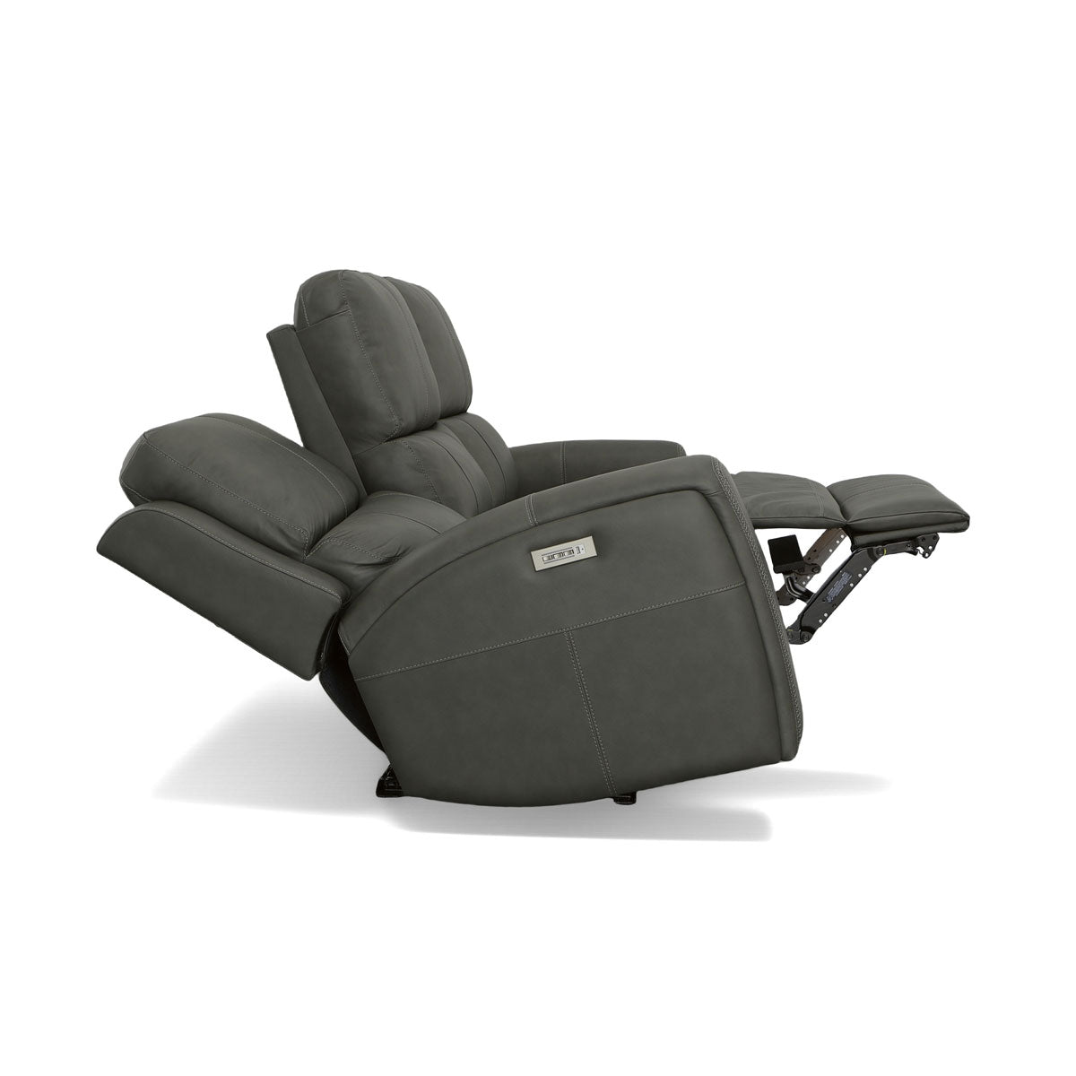 Linden Gray Sofa With Power Headrest & Lumbar