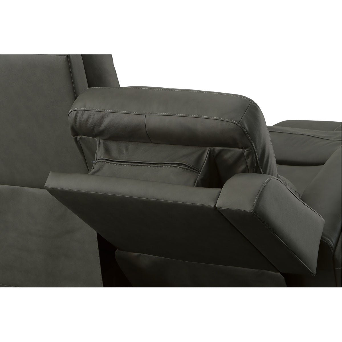 Linden Gray Sofa With Power Headrest & Lumbar