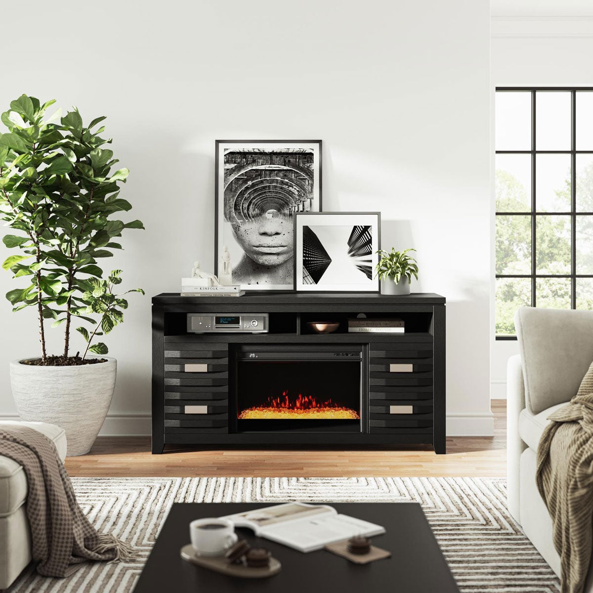 ALTAMONTE BLK FIREPLACE