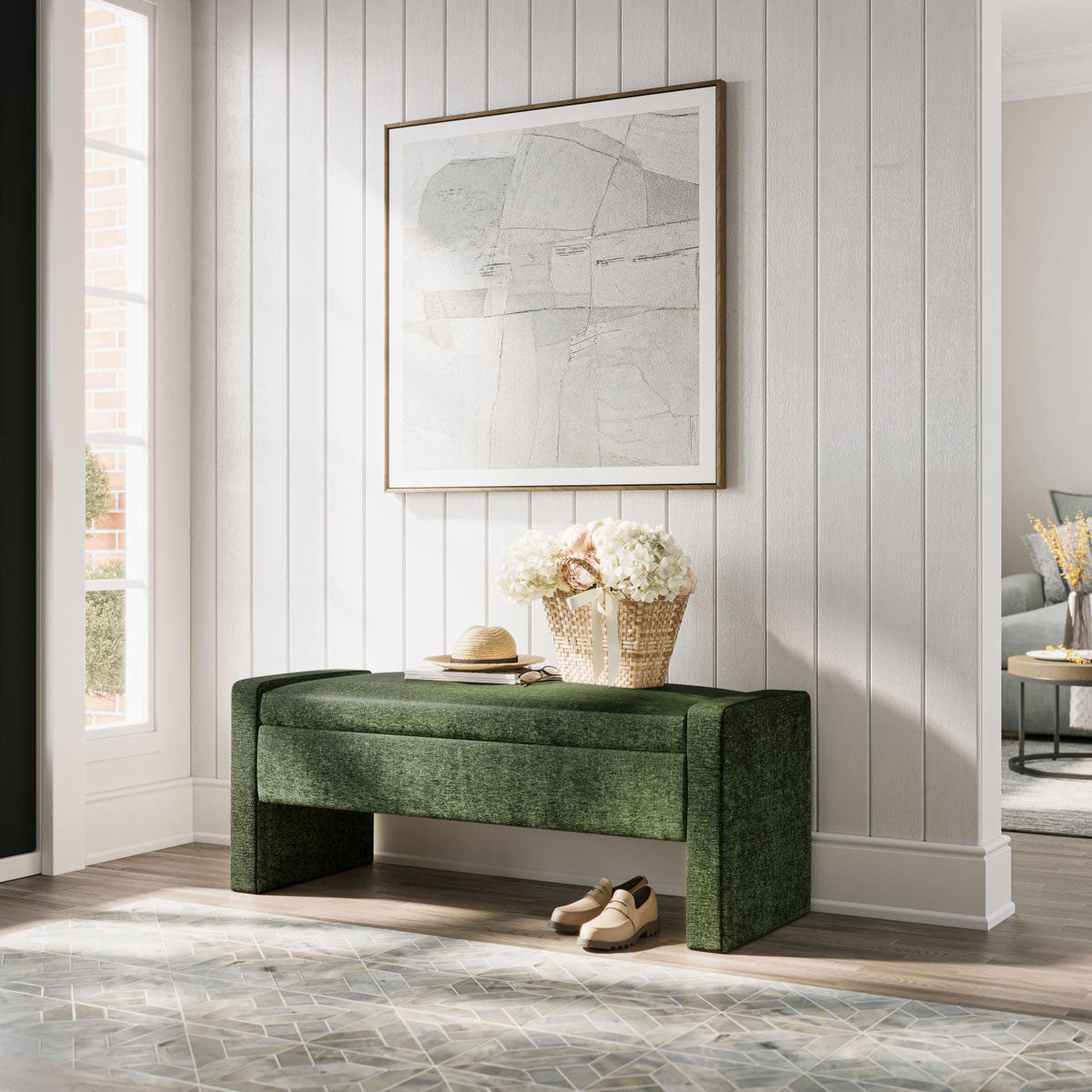 BRAUN GREEN STORAGE BENCH