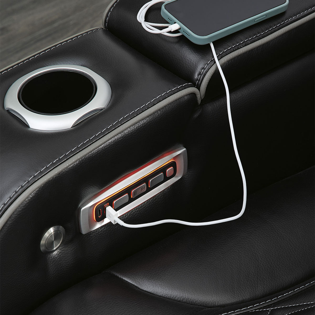 OPTIMUS BLACK RECLINER W/POWER HEADREST