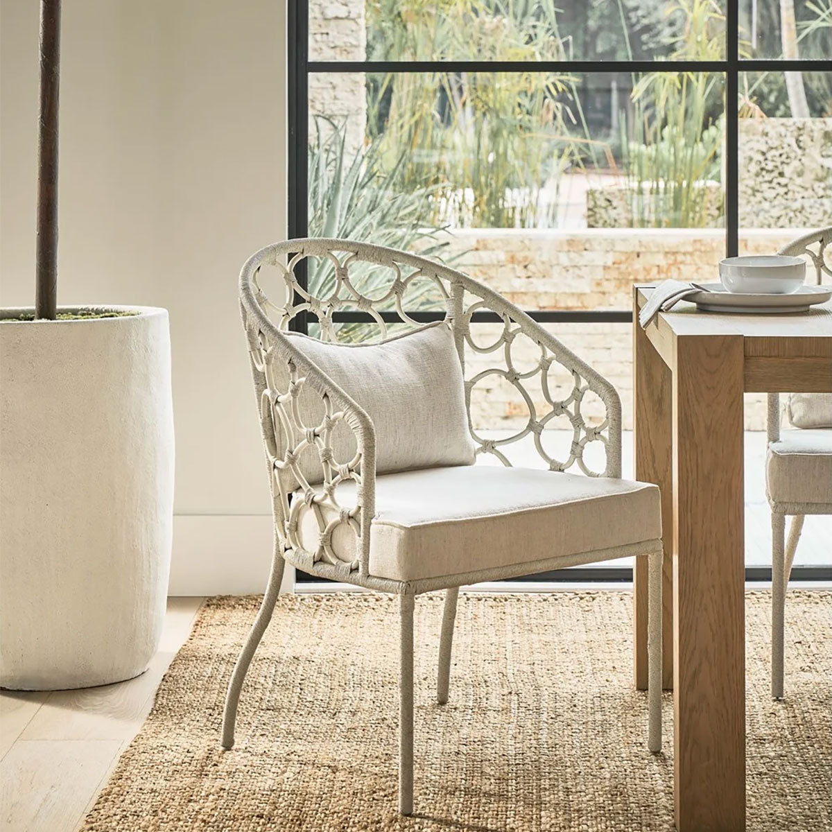 PEBBLE WHITE DINING CHAIR