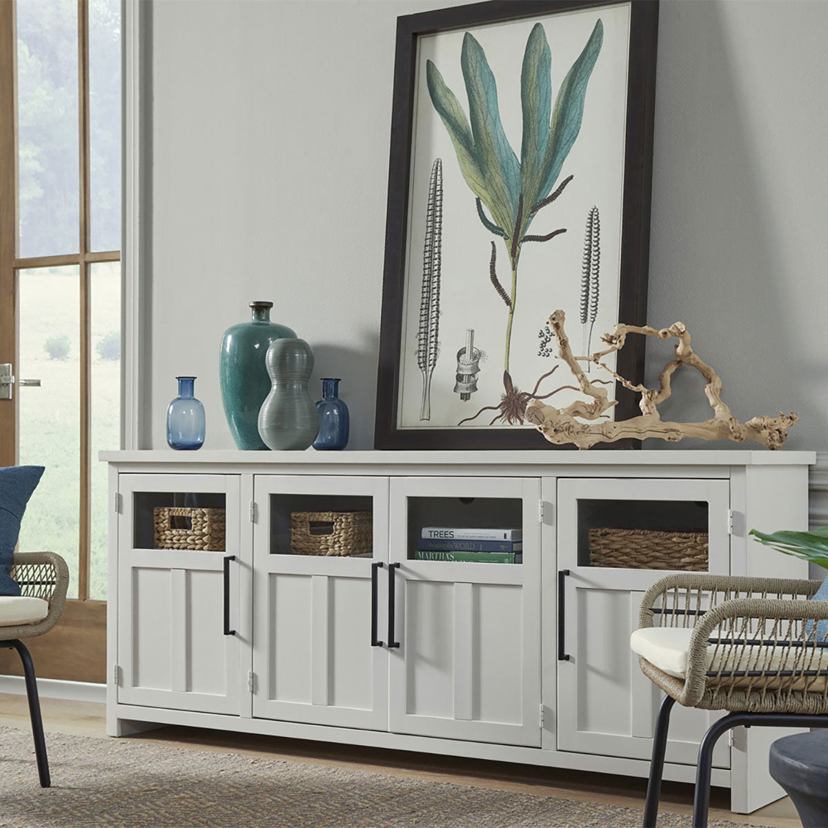 SHAKER WHITE 78" CONSOLE