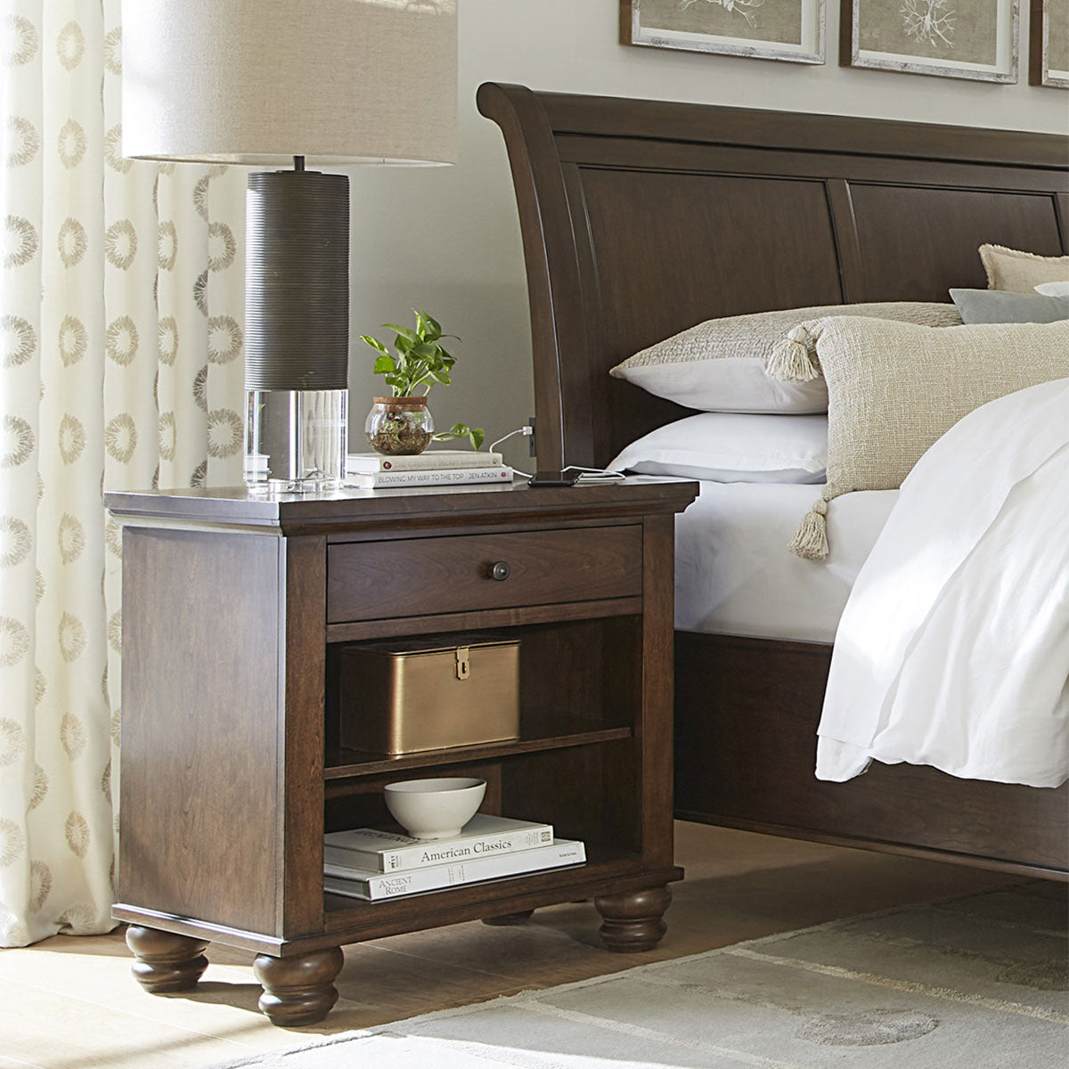 Cambridge Cherry 1 Drawer Nightstand