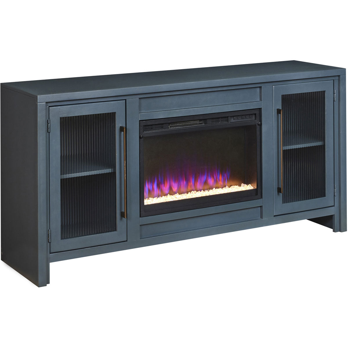 TATUM BLUE 66" FIREPLACE CONSOLE