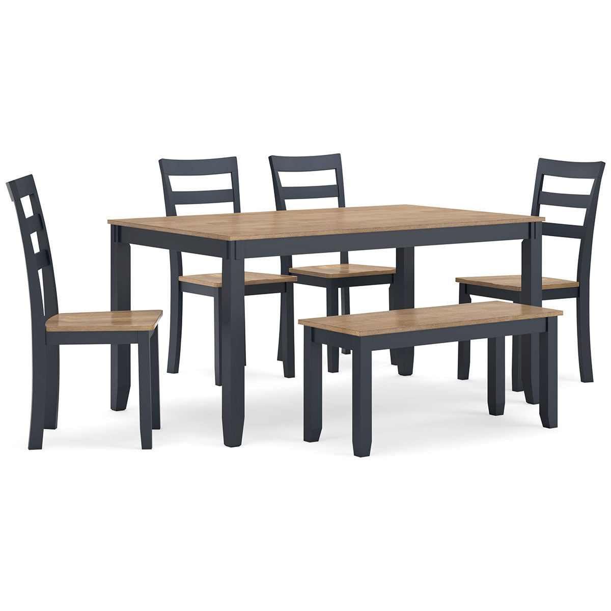 GESTHAVEN NAVY 6PC DINING W/BENCH