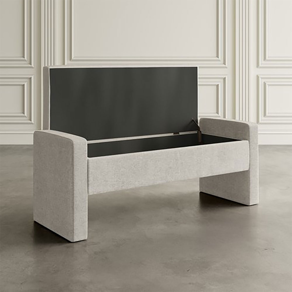 Braun Grey Storage Bench