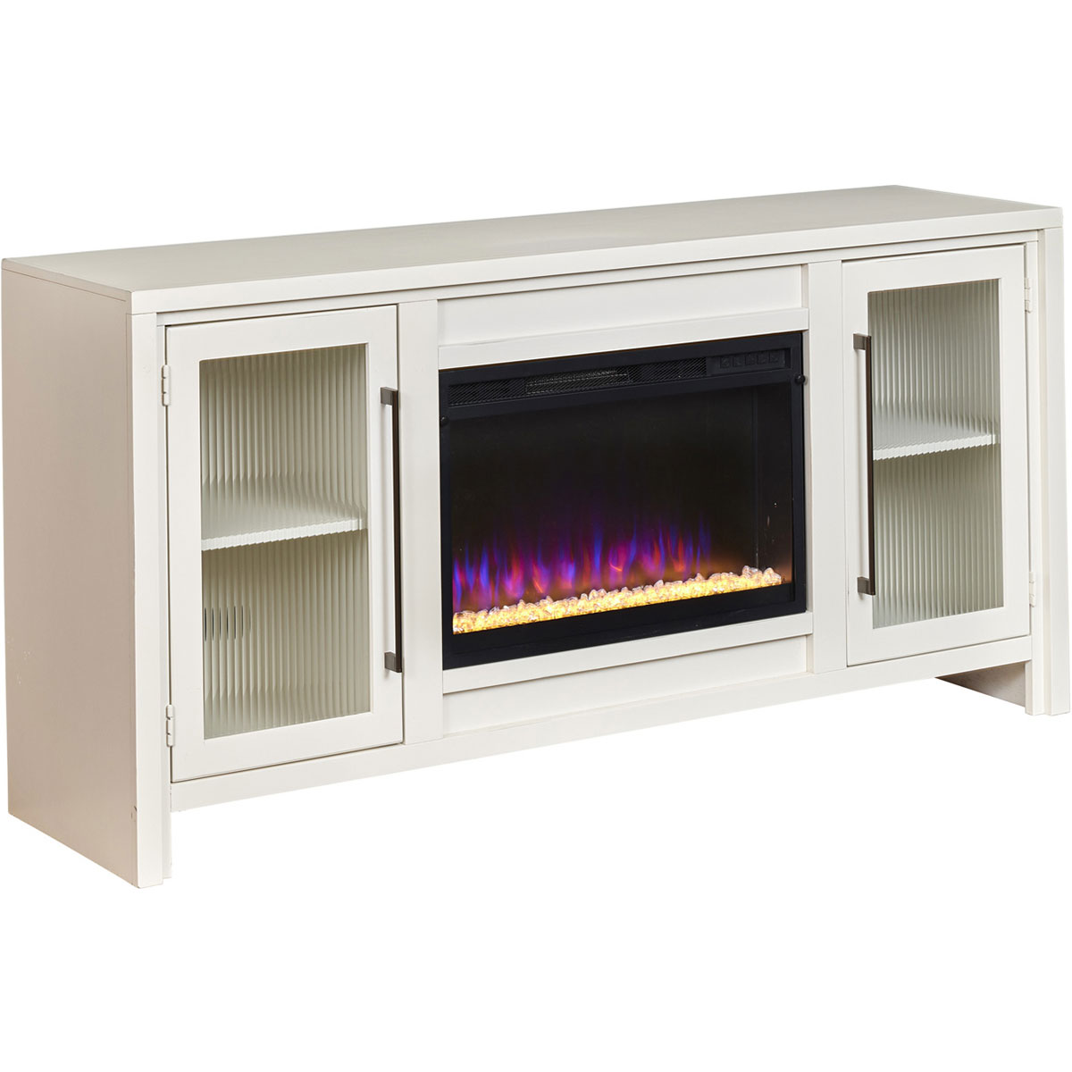 TATUM WHITE 66" FIREPLACE CONSOLE