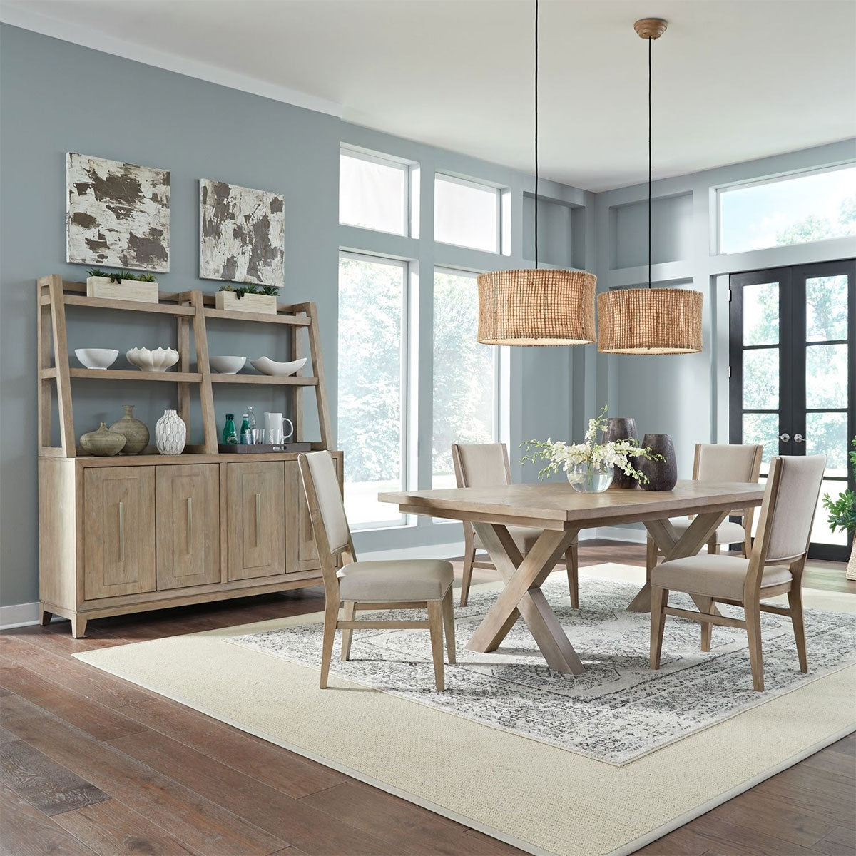 BRENTWOOD PEDESTAL 5 PIECE DINING