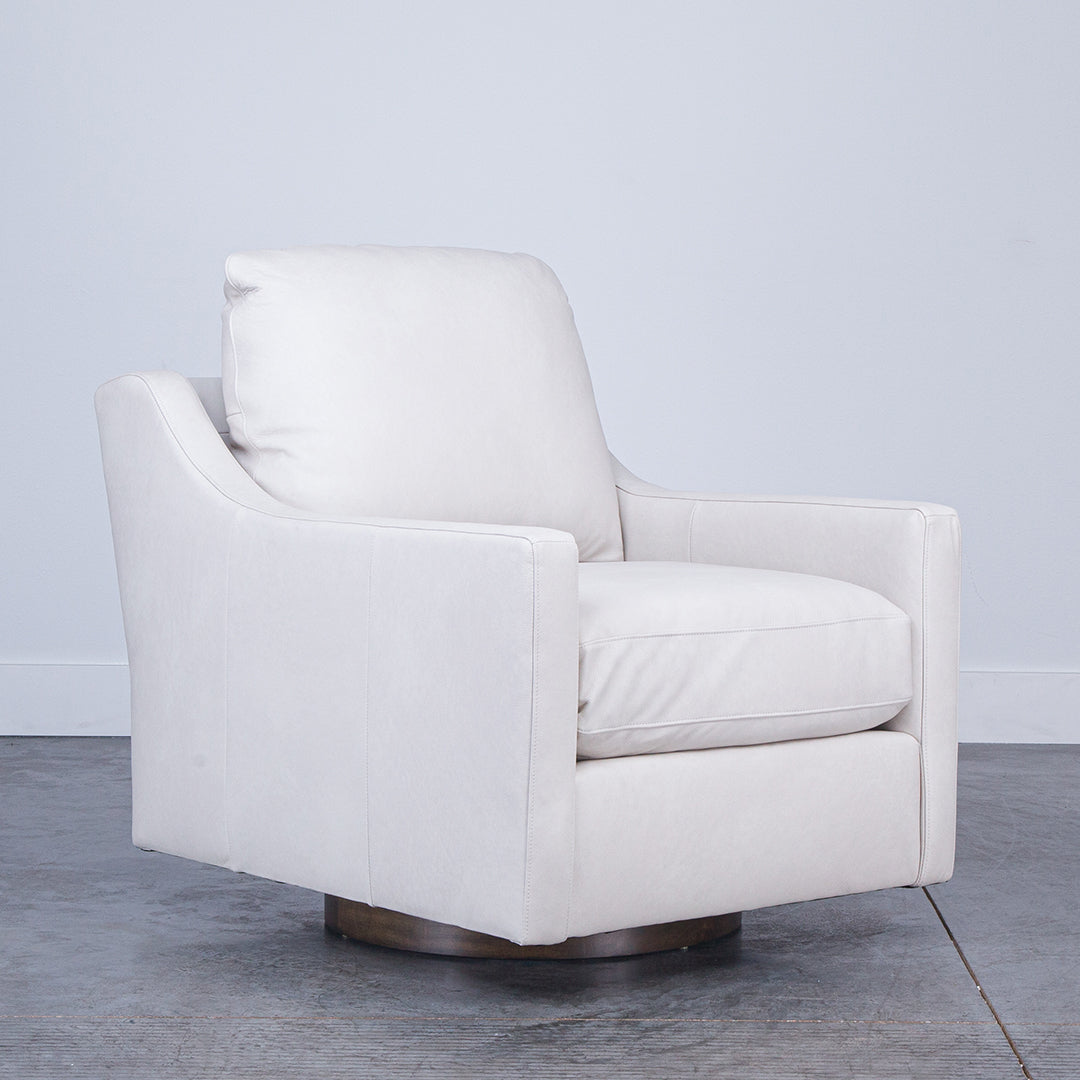 CUSTOM FULL LEATHER SWIVEL CHAIR