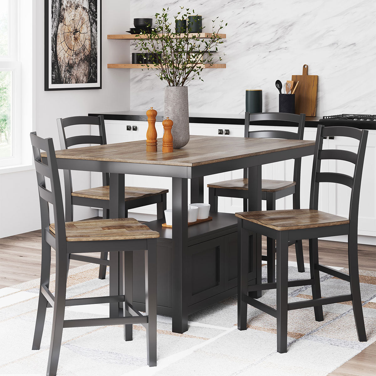 WILDENAUER BLACK BARSTOOL