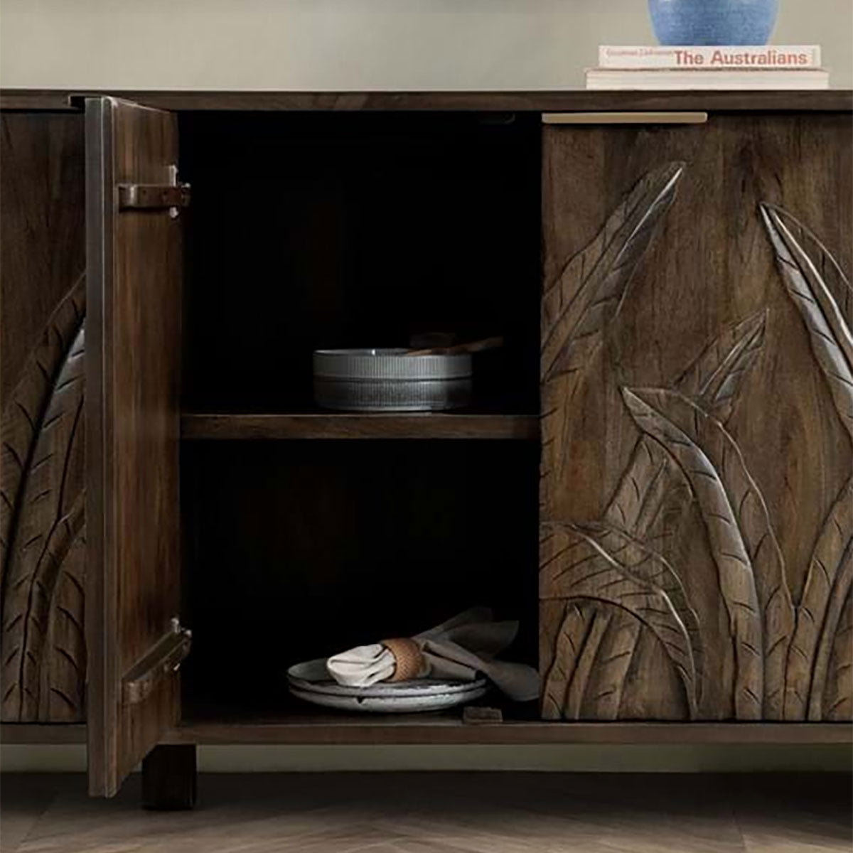 LEDRO BROWN 4 DOOR CABINET
