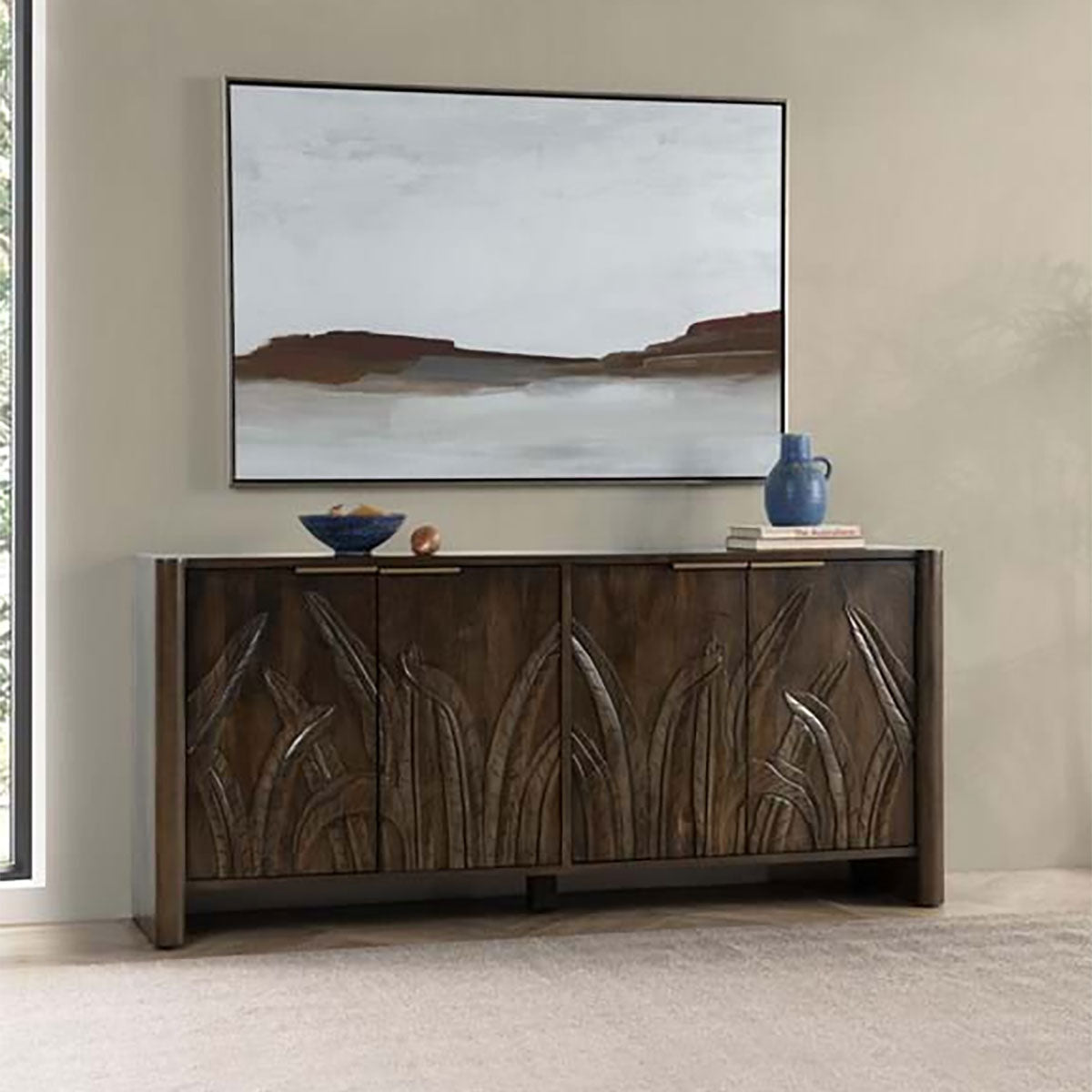 LEDRO BROWN 4 DOOR CABINET
