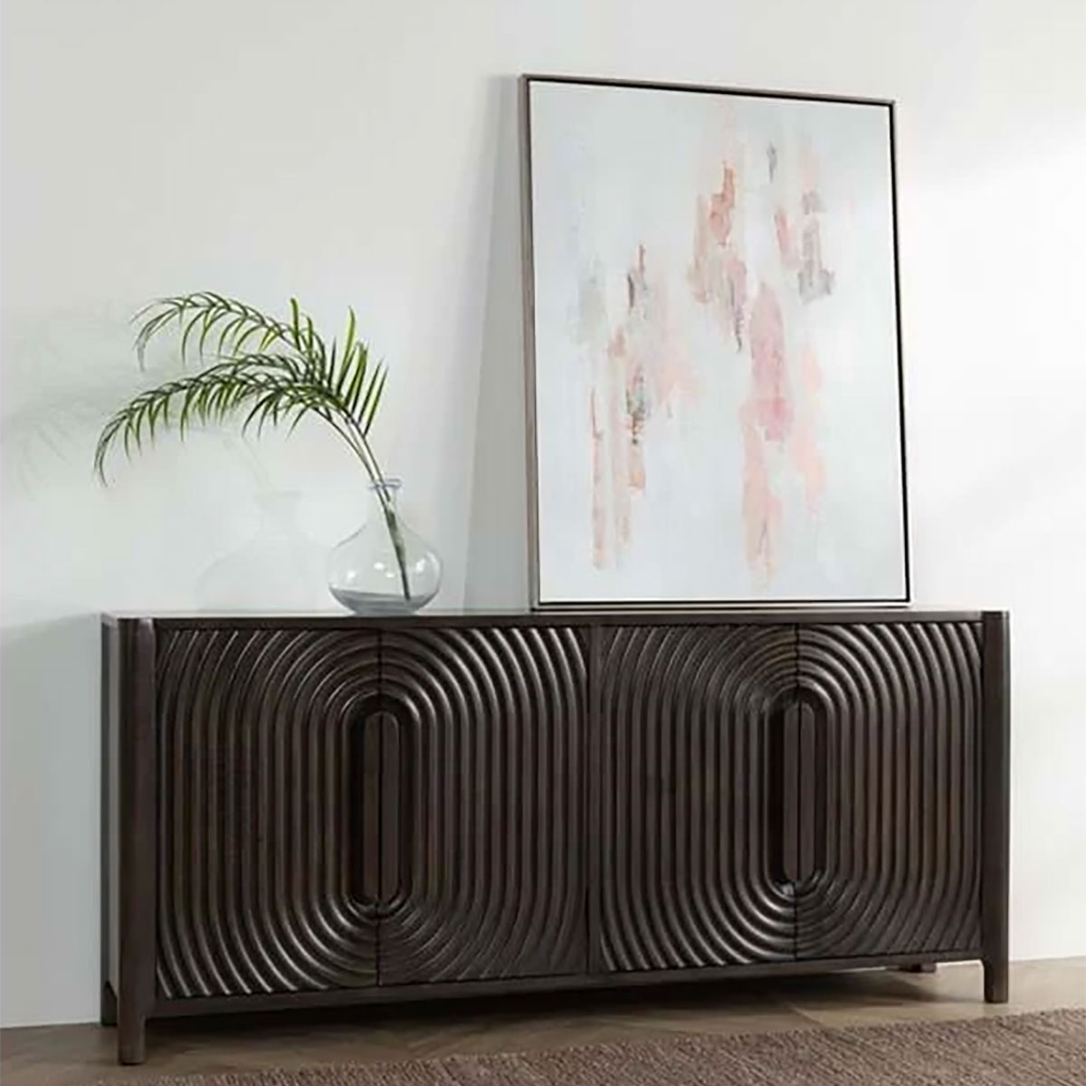 COLSON BROWN FOUR DOOR COLSON CABINET