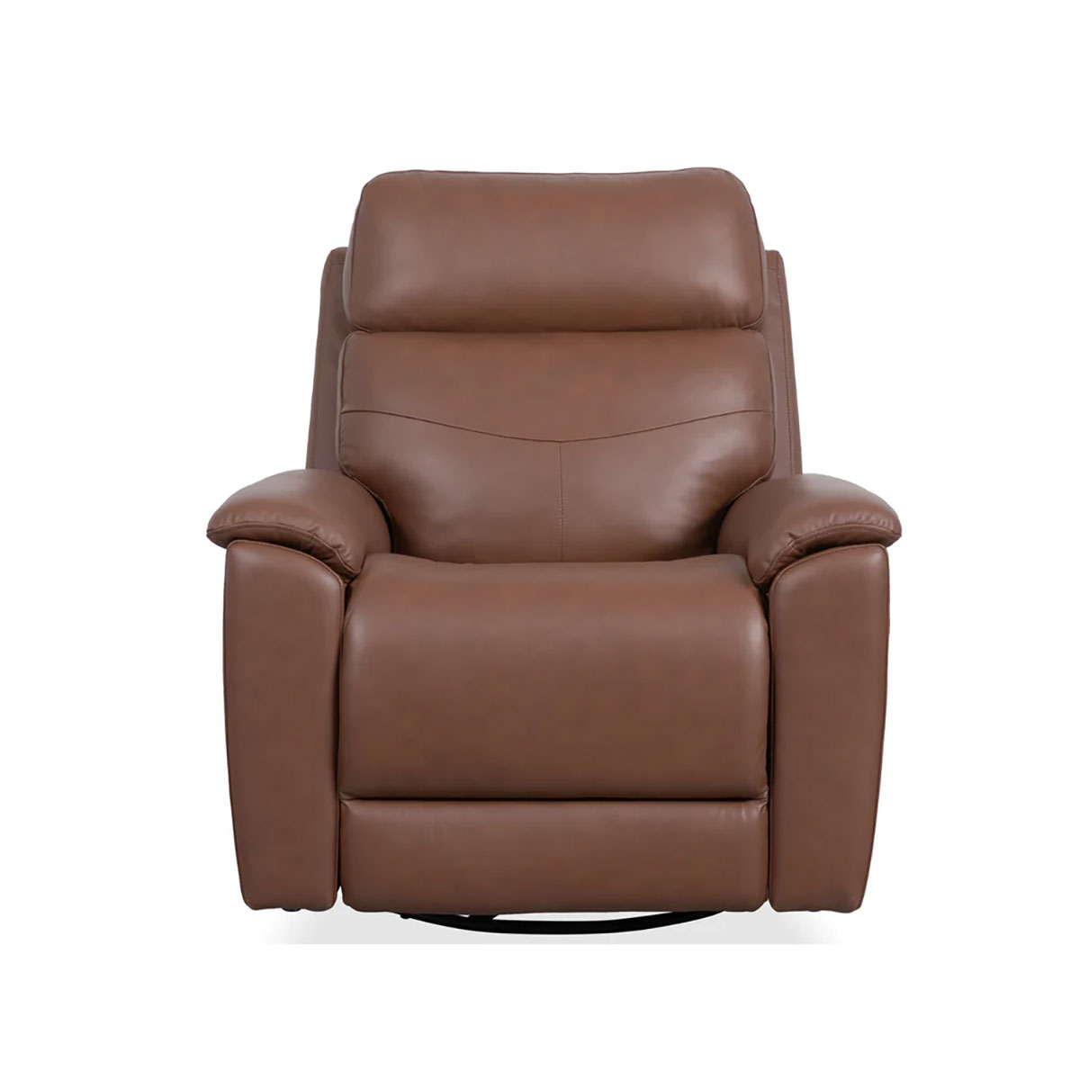 REFINED BROWN SWIVEL GLIDER RECLINER