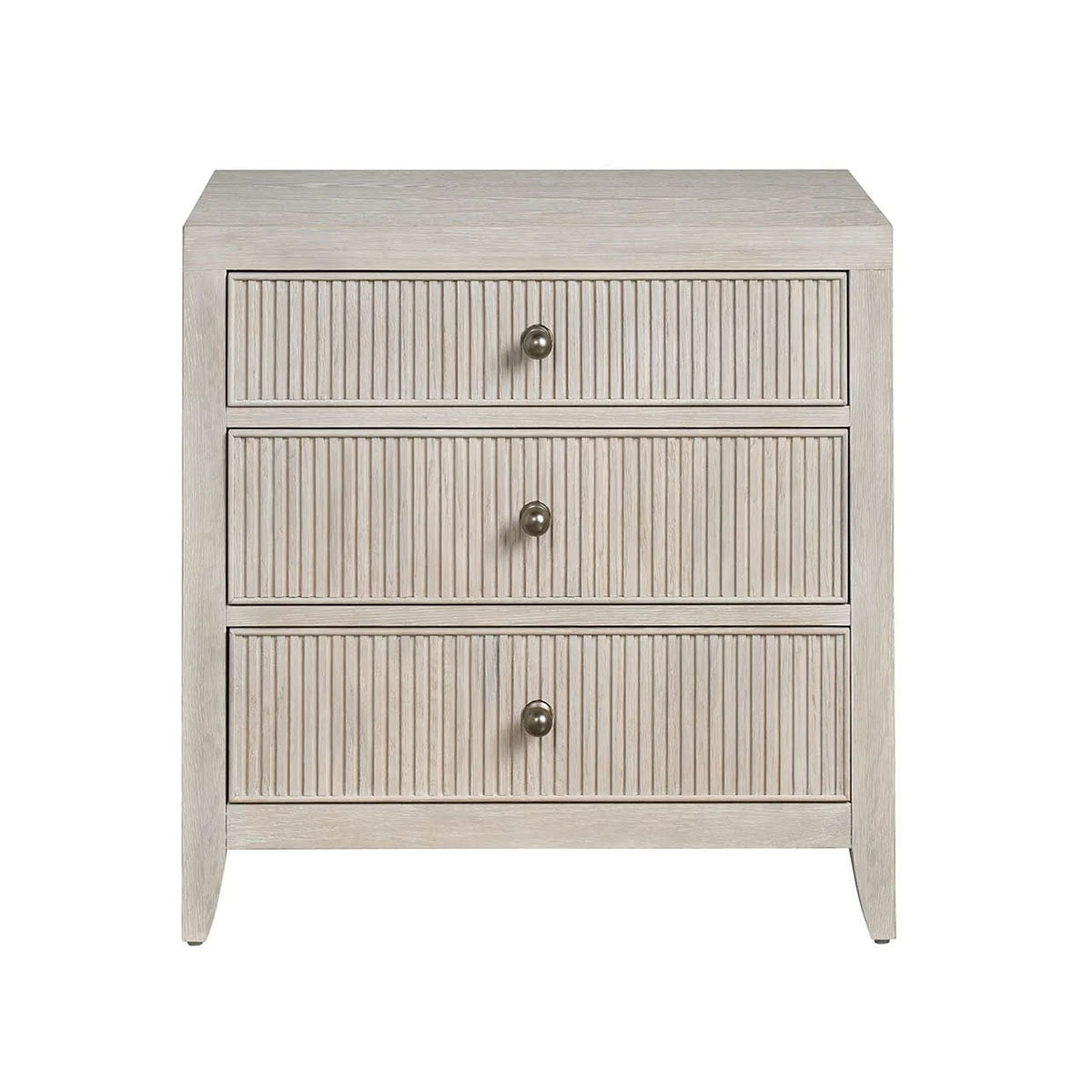 Carmen White 3 Drawer Nightstand