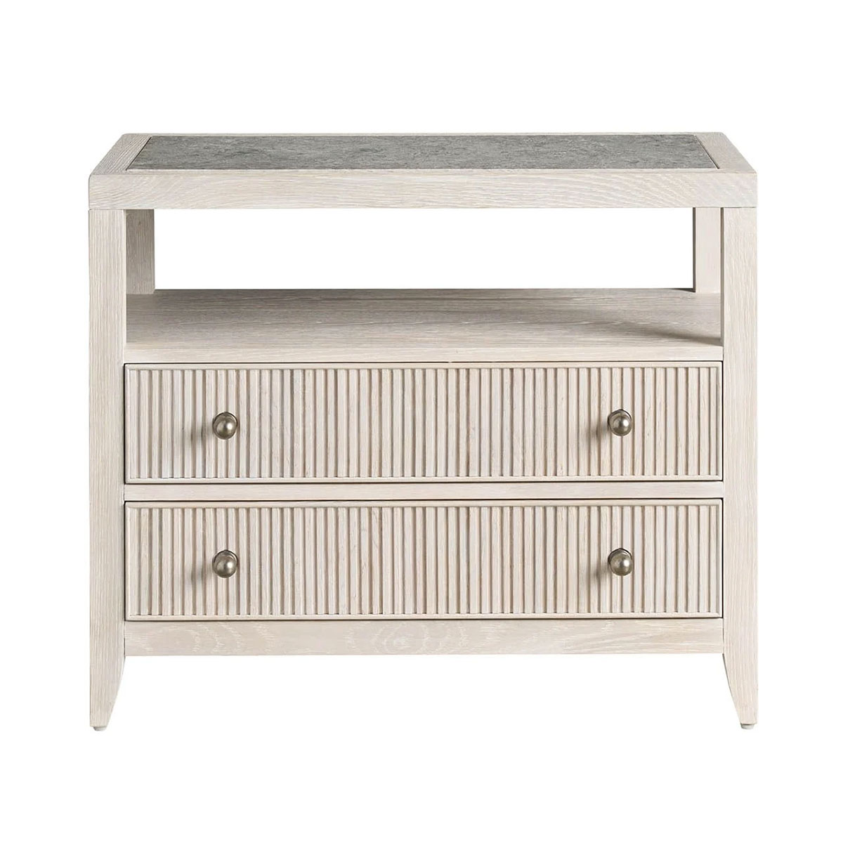 Carmen White 2 Drawer Nightstand