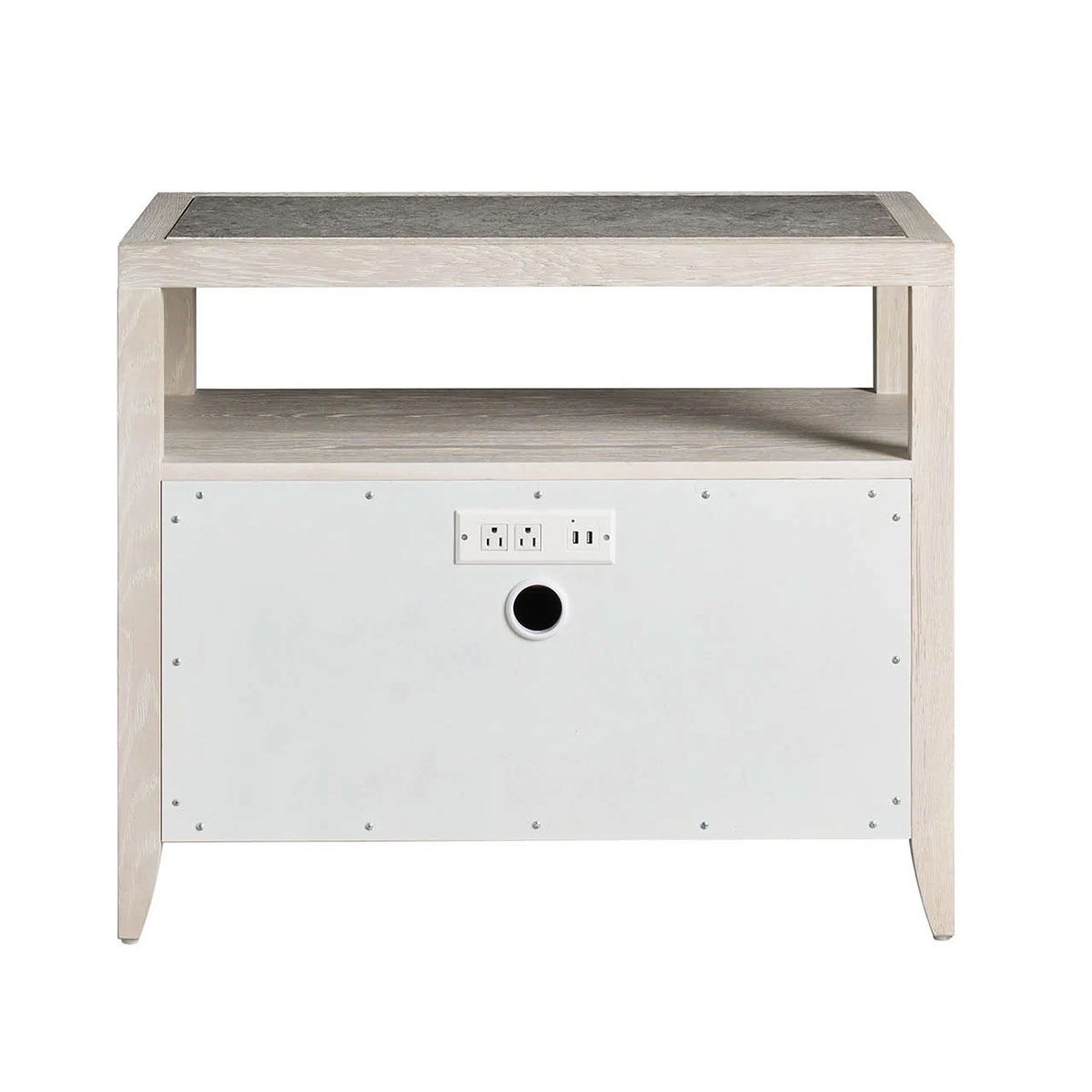 Carmen White 2 Drawer Nightstand
