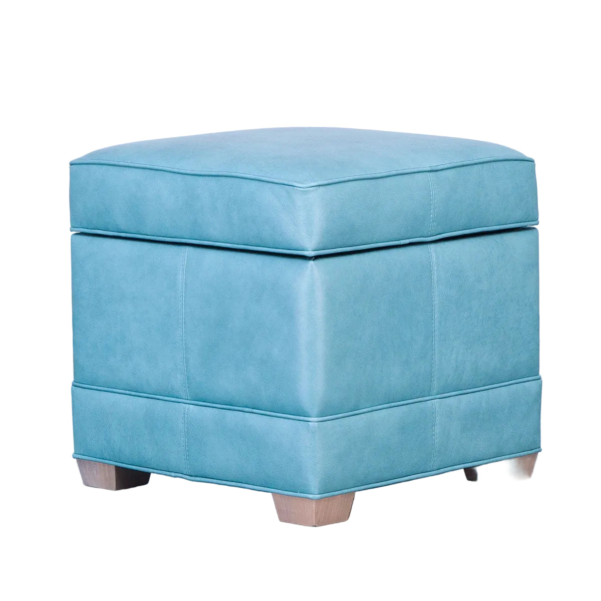 SQUARE STORAGE OTTOMAN W/TAPERED LEG
