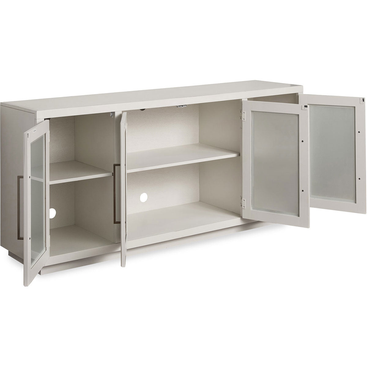 PERRY 66" CONSOLE W/4 DOOR IN WHITE