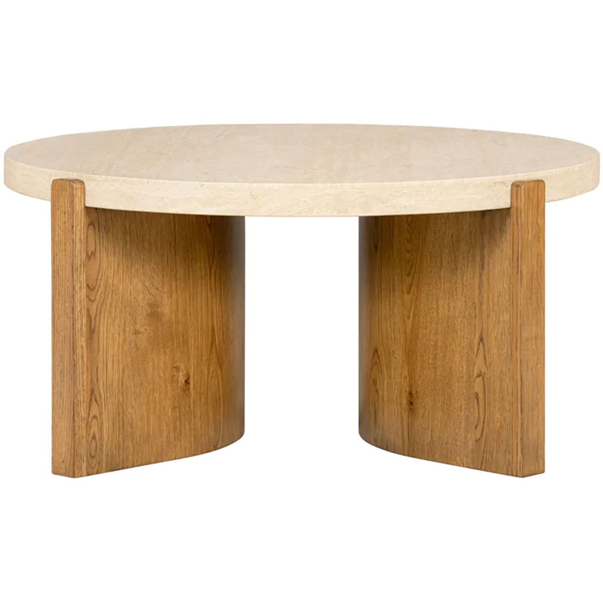 ECLIPSE ROUND COFFEE TRAVERTINE TABLE