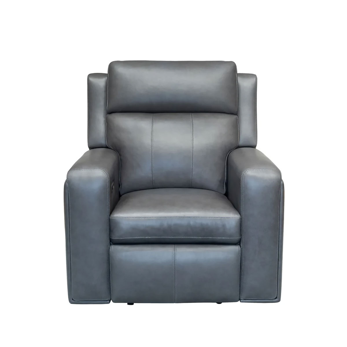 WYATT RECLINER IN GUNMETAL W/POWER HEADREST /LUMBAR