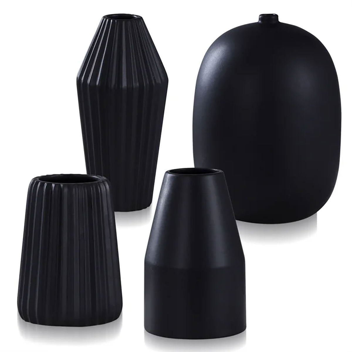 Dann Foley Black Ceramic Vases