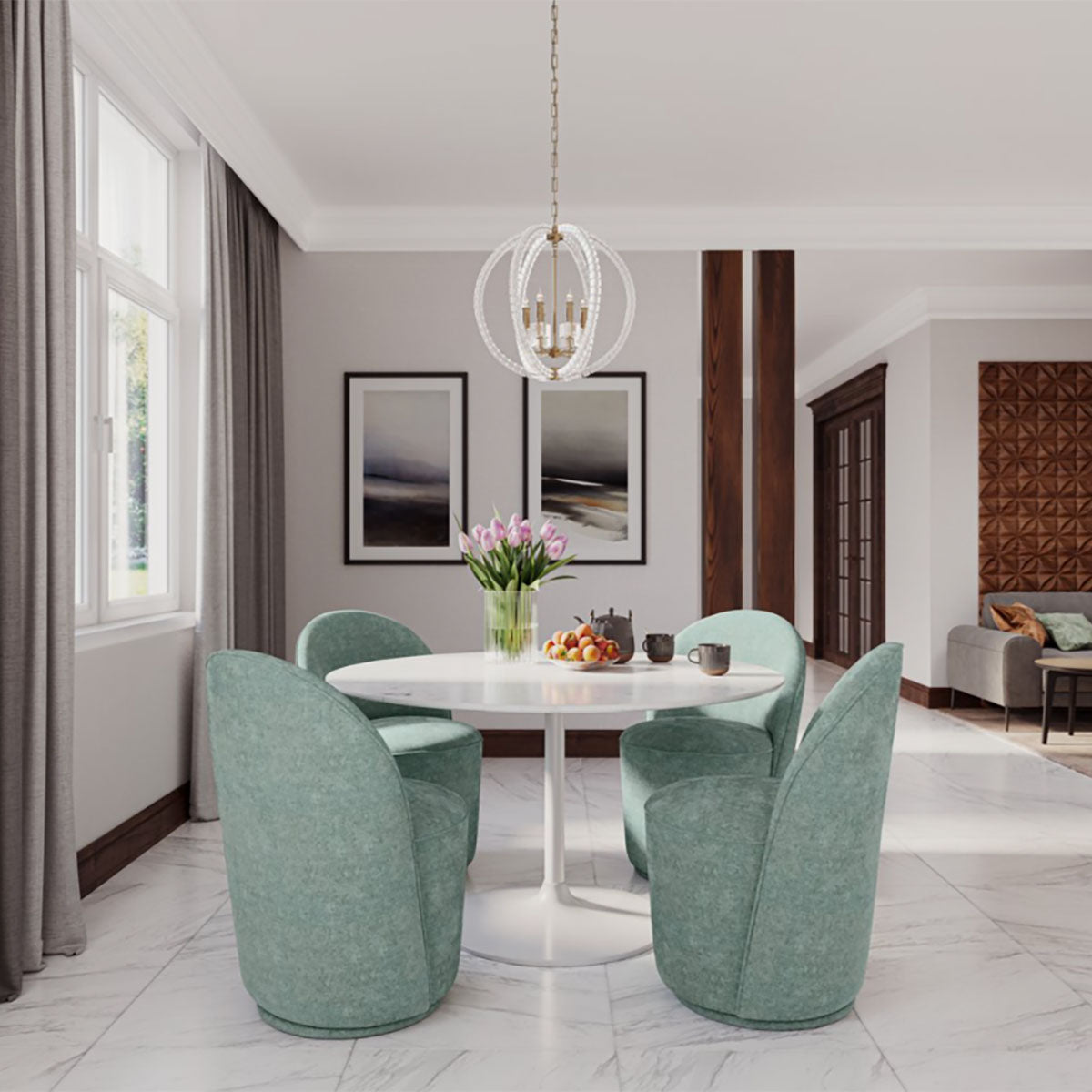 LANDON SWIVEL CHAIR IN BLUE