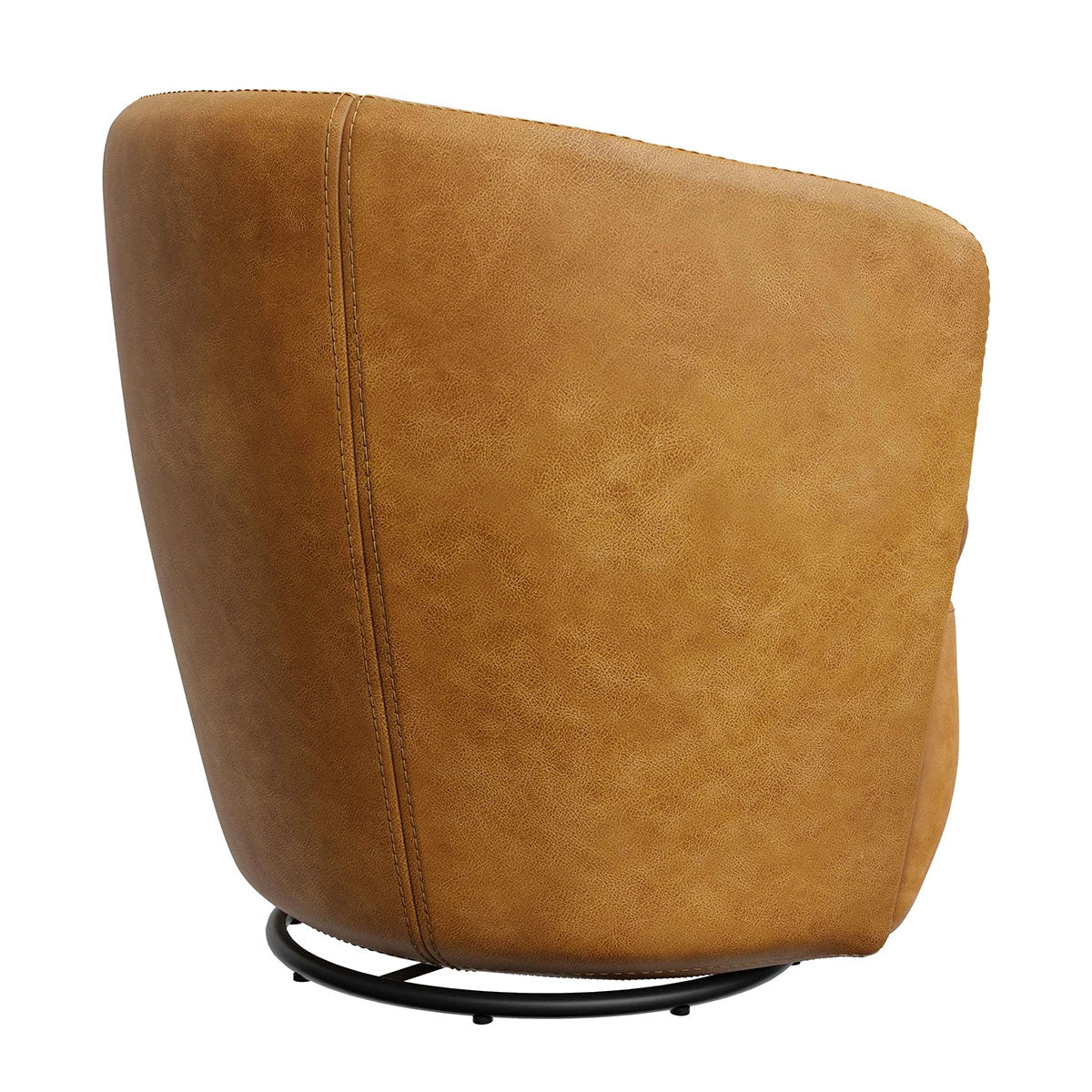 BAROLO CARAMEL LEATHER SWIVEL CHAIR