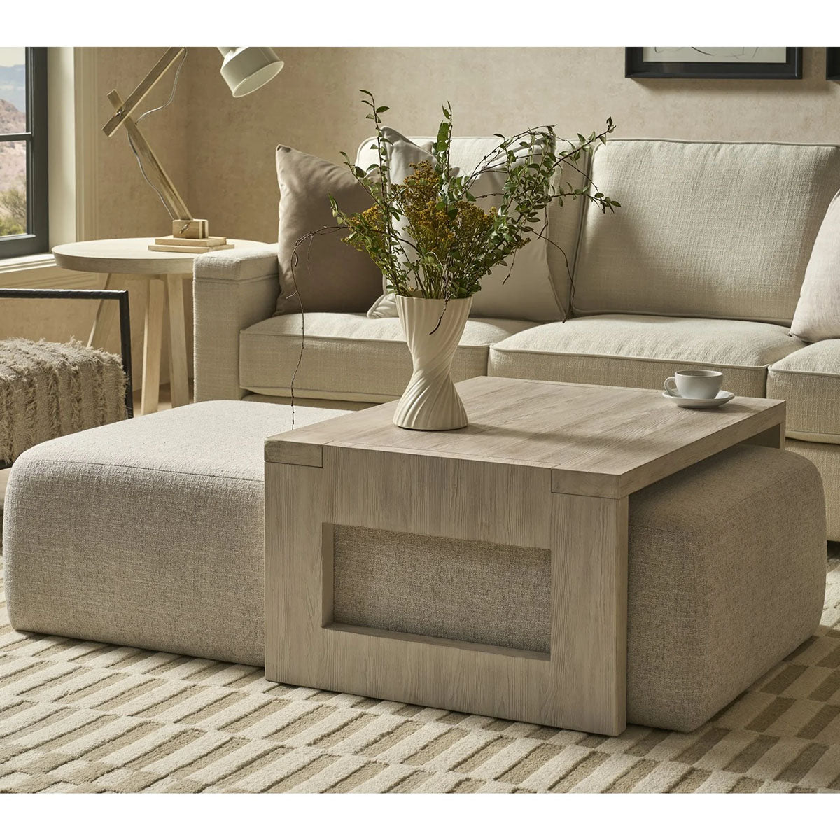 RIVER ROCK NESTING COCKTAIL OTTOMAN