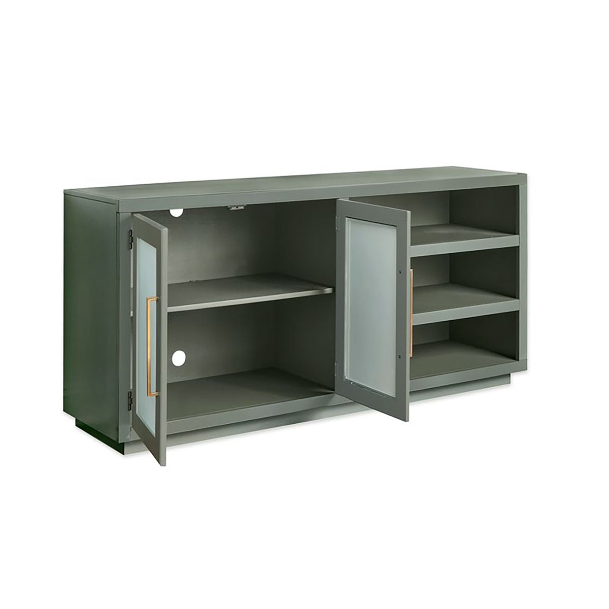 PERRY 65" CONSOLE WITH 2 DOOR IN GREEN