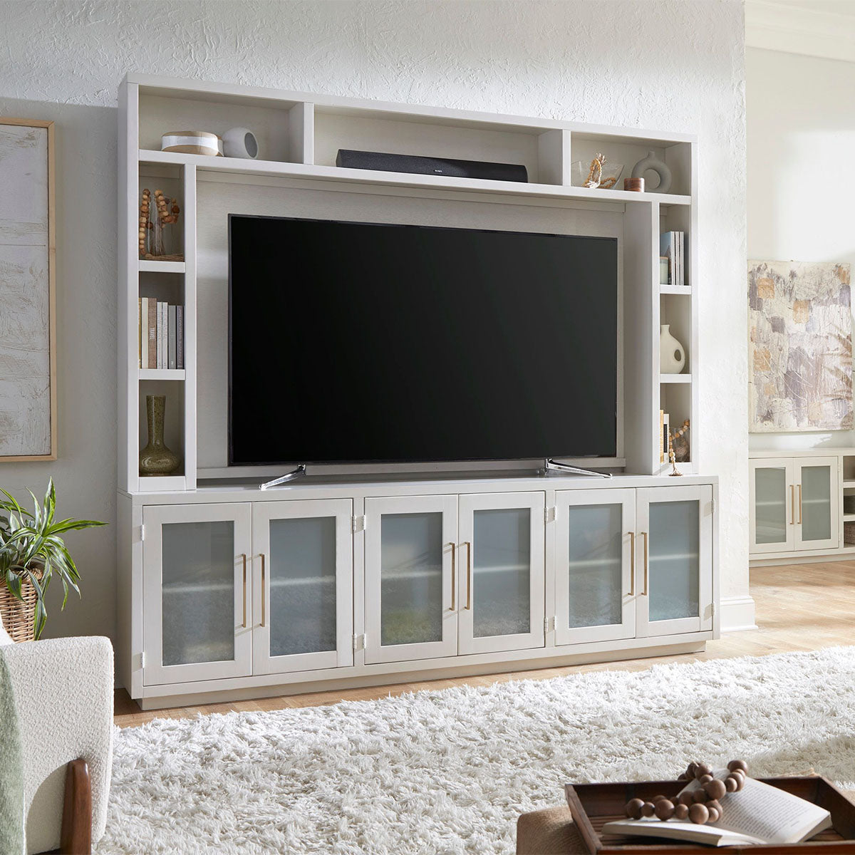 PERRY 97" WHITE 2PC ENT WALL